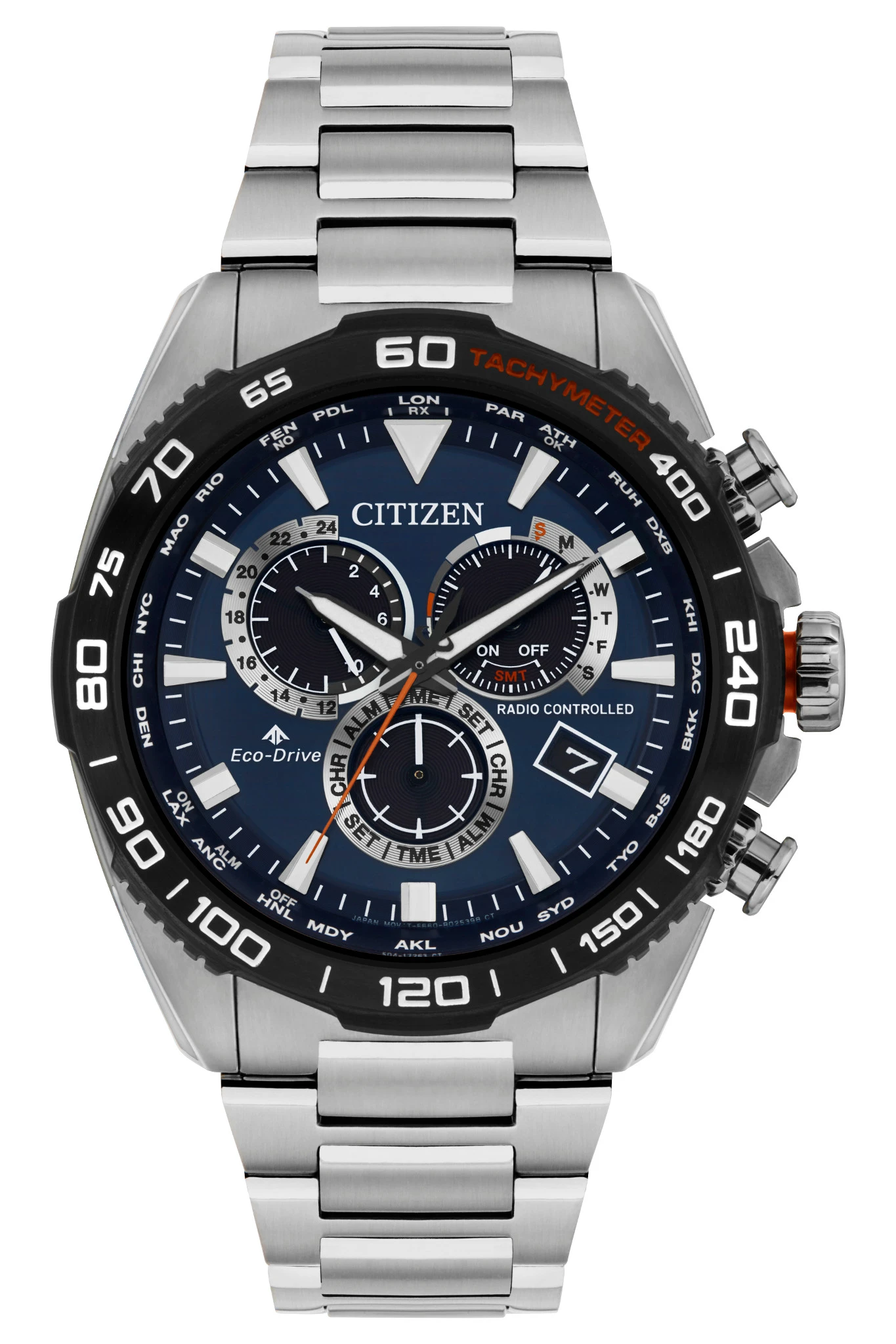Promaster Motor Sport Blue Dial Stainless Steel Bracelet CB5034
